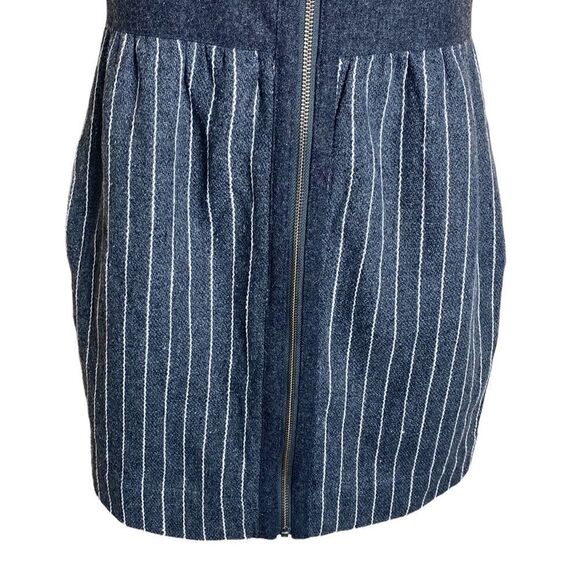 Gentle fawn women’s small wool pinstripe front zip dress convertible strap - Picture 6 of 10